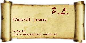 Pánczél Leona névjegykártya